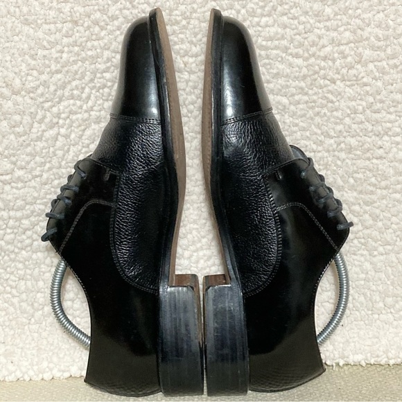 Florsheim Men\'s Black Pebbled Leather w/Cap Toe Classic Oxford Shoes SZ US 11 D main image 10